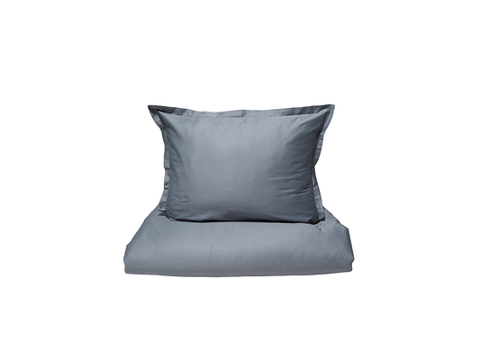 Silver Grey | Cotton Sateen | Double Bedding Set - pillowcase 20x27"