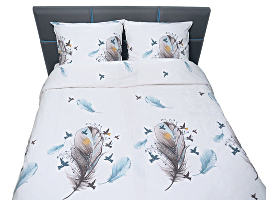 Flying Birds | Double Duvet Cover with pillowcase 32x32"