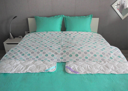 Soft Green | Double Bedding Set - 3 pcs, pillowcase 20x27"