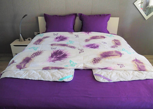 Dark Purple | Double Bedding Set - pillowcase 20x27"
